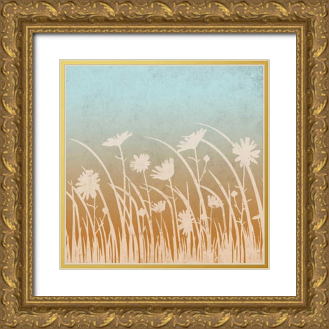 Flower In The Midst Gold Ornate Wood Framed Art Print with Double Matting by Saunders, Alonzo