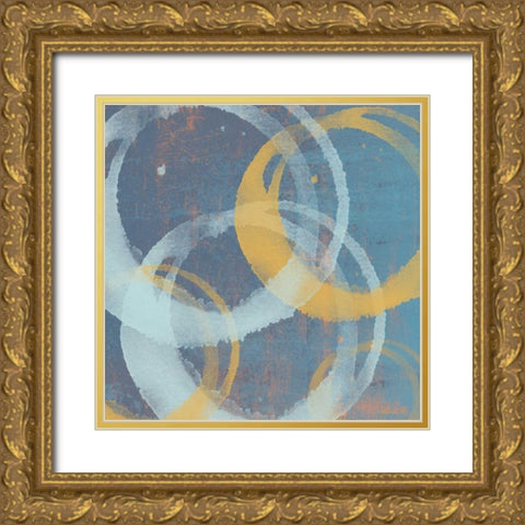 Adstract Tone Gold Ornate Wood Framed Art Print with Double Matting by Saunders, Alonzo