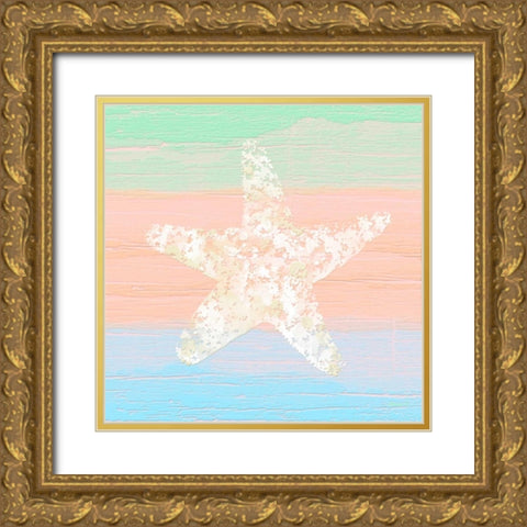 Pastel Coastal 3 Gold Ornate Wood Framed Art Print with Double Matting by Saunders, Alonzo