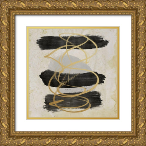 Upward Spiral Gold Ornate Wood Framed Art Print with Double Matting by Saunders, Alonzo