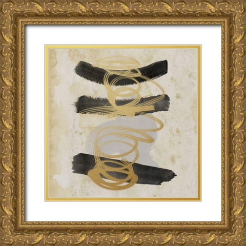 Downward Spiral Gold Ornate Wood Framed Art Print with Double Matting by Saunders, Alonzo