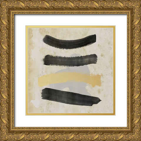Down the Ladder Gold Ornate Wood Framed Art Print with Double Matting by Saunders, Alonzo