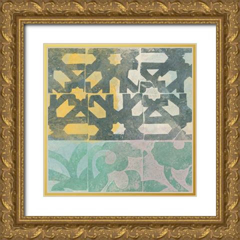 Decorative Life Squared 2 Gold Ornate Wood Framed Art Print with Double Matting by Saunders, Alonzo