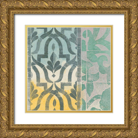 Decorative Life Squared 3 Gold Ornate Wood Framed Art Print with Double Matting by Saunders, Alonzo