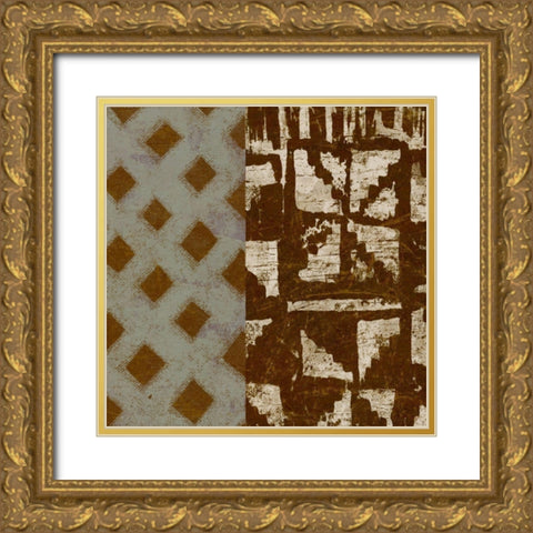 Tribal Essence Gold Ornate Wood Framed Art Print with Double Matting by Saunders, Alonzo