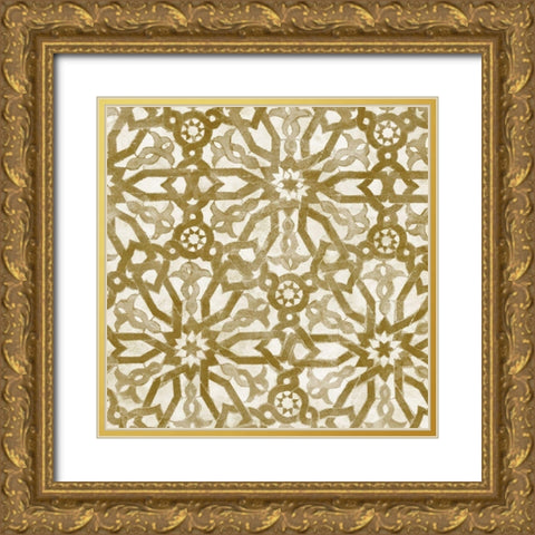 Brown Tile Light 5 Gold Ornate Wood Framed Art Print with Double Matting by Saunders, Alonzo