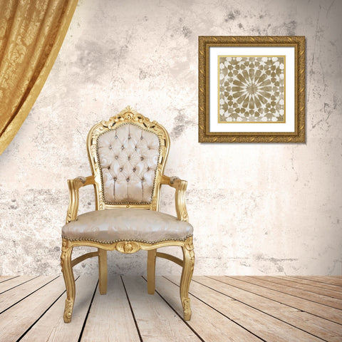 Brown Tile Light 10 Gold Ornate Wood Framed Art Print with Double Matting by Saunders, Alonzo