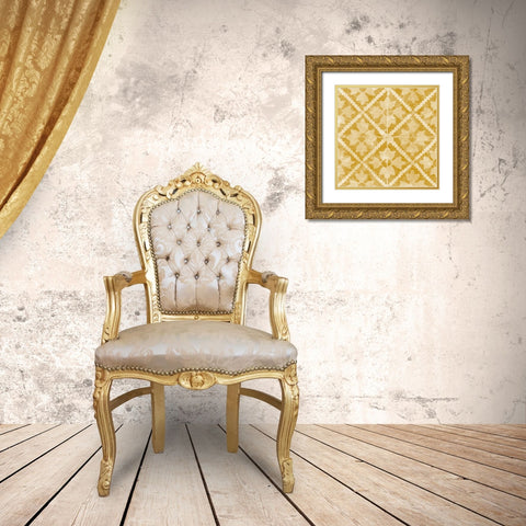 Orange Tile Light 7 Gold Ornate Wood Framed Art Print with Double Matting by Saunders, Alonzo