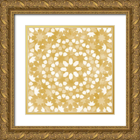 Orange Tile Light 9 Gold Ornate Wood Framed Art Print with Double Matting by Saunders, Alonzo