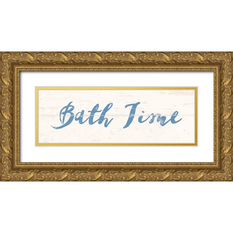 Bath Time Gold Ornate Wood Framed Art Print with Double Matting by Vidal, Alicia