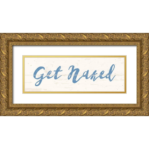 Get Naked Gold Ornate Wood Framed Art Print with Double Matting by Vidal, Alicia