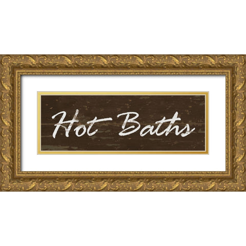 Hot Bath Gold Ornate Wood Framed Art Print with Double Matting by Vidal, Alicia