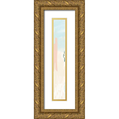 80 Abstract Panel 1 Gold Ornate Wood Framed Art Print with Double Matting by Vidal, Alicia