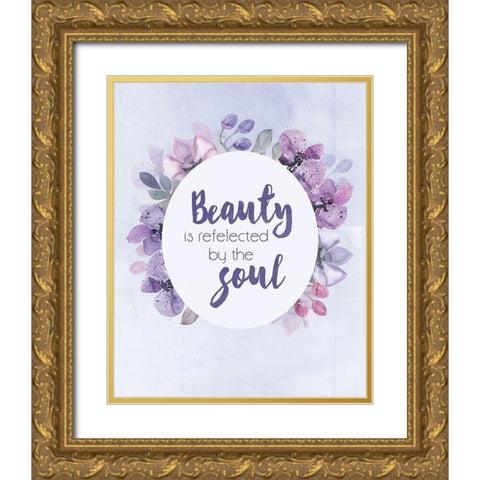 BeautySoul Gold Ornate Wood Framed Art Print with Double Matting by Vidal, Alicia
