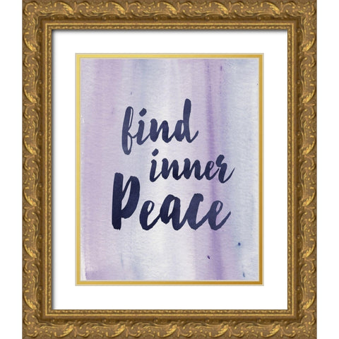 Inner Peace Gold Ornate Wood Framed Art Print with Double Matting by Vidal, Alicia