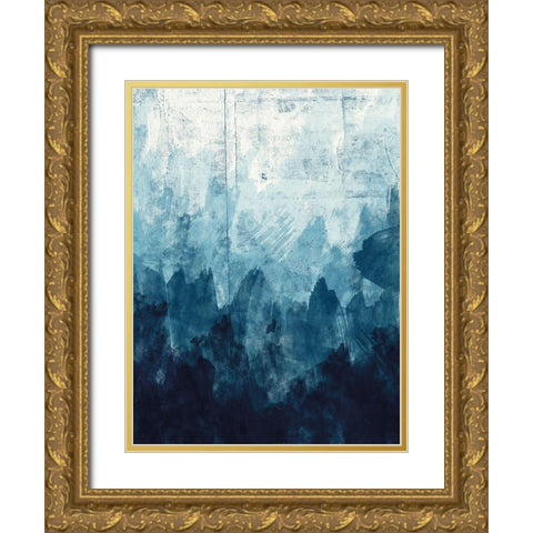 Ocean Blue 2 Gold Ornate Wood Framed Art Print with Double Matting by Vidal, Alicia