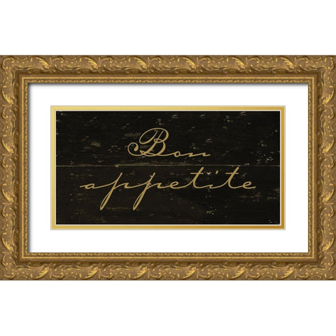 Bon Appetite Gold Ornate Wood Framed Art Print with Double Matting by Vidal, Alicia