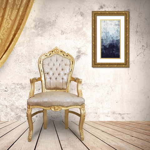 Blue Flow 1 Gold Ornate Wood Framed Art Print with Double Matting by Vidal, Alicia