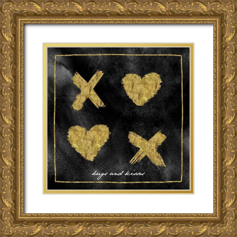 XoXo Gold Ornate Wood Framed Art Print with Double Matting by Vidal, Alicia