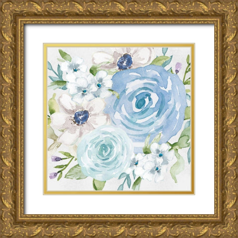 Floral Diversity 2  Gold Ornate Wood Framed Art Print with Double Matting by VIDAL, ALICIA