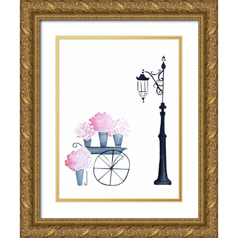 Flower Shopping Gold Ornate Wood Framed Art Print with Double Matting by Zyburt, Alicia