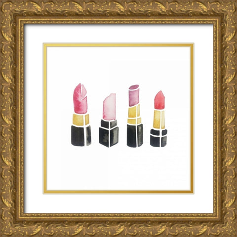 Make Me Gorgeous 3 Gold Ornate Wood Framed Art Print with Double Matting by Zyburt, Alicia