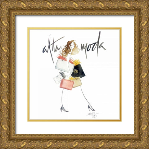 Alta Moda 2 Gold Ornate Wood Framed Art Print with Double Matting by Zyburt, Alicia