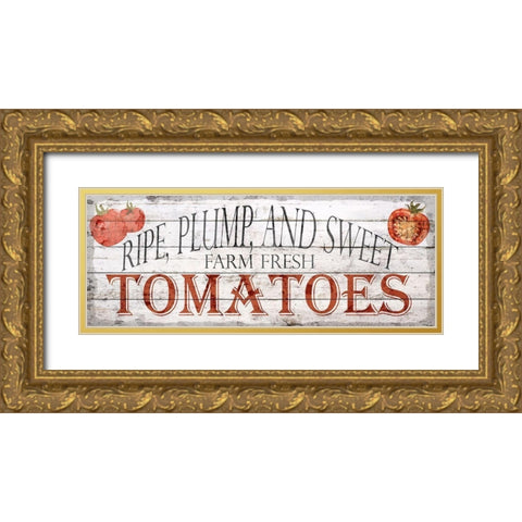 Farm Fresh Vegetables 2 Gold Ornate Wood Framed Art Print with Double Matting by Bailey, Ann