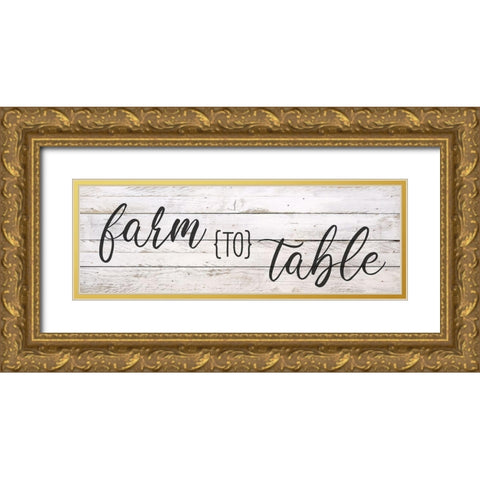 Farm to Table Gold Ornate Wood Framed Art Print with Double Matting by Bailey, Ann