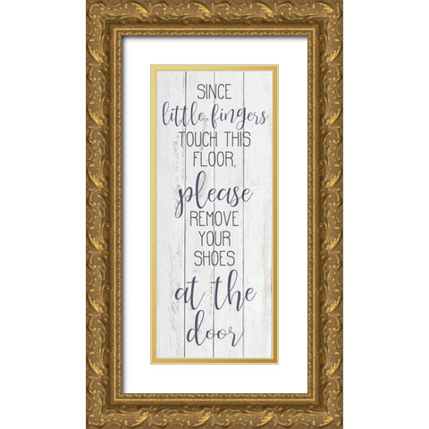 Little Fingers Gold Ornate Wood Framed Art Print with Double Matting by Bailey, Ann