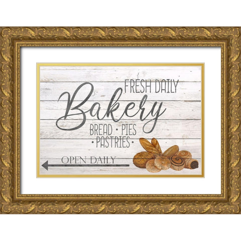 Bakery Fresh Gold Ornate Wood Framed Art Print with Double Matting by Bailey, Ann