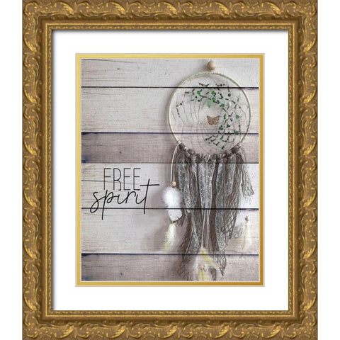 Free Spirit Gold Ornate Wood Framed Art Print with Double Matting by Bailey, Ann