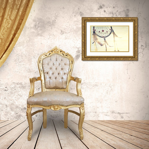 Follow Your Dreams Catcher Gold Ornate Wood Framed Art Print with Double Matting by Bailey, Ann