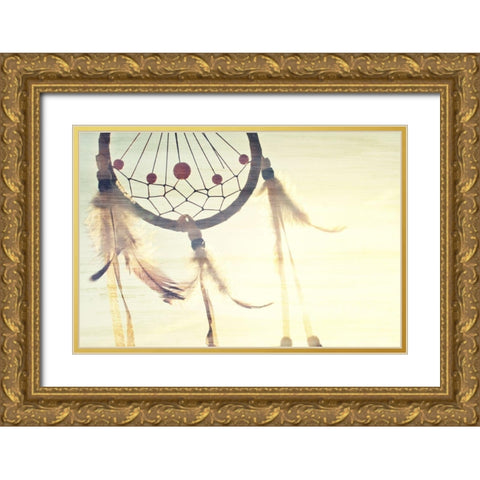 Follow Your Dreams Catcher Gold Ornate Wood Framed Art Print with Double Matting by Bailey, Ann