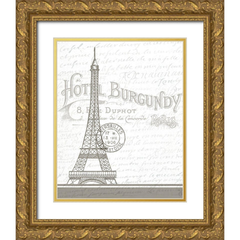 In Paris 1 Gold Ornate Wood Framed Art Print with Double Matting by Bailey, Ann