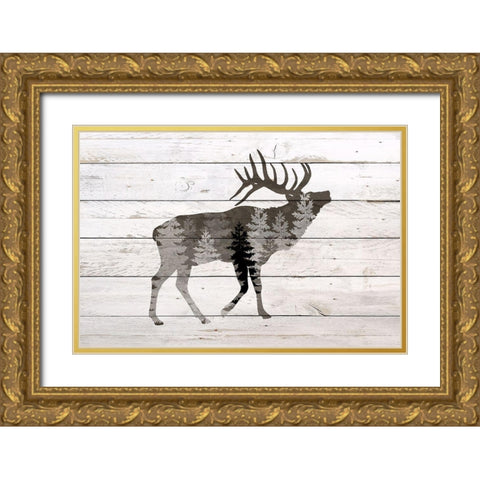 Into the Forest 2 Gold Ornate Wood Framed Art Print with Double Matting by Bailey, Ann