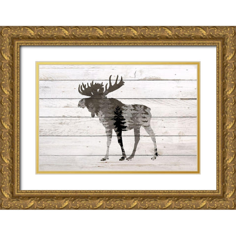 Into the Forest 3 Gold Ornate Wood Framed Art Print with Double Matting by Bailey, Ann