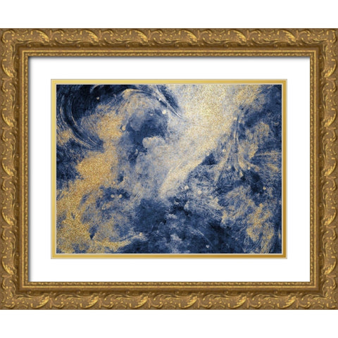 Into the Blue Gold Ornate Wood Framed Art Print with Double Matting by Bailey, Ann