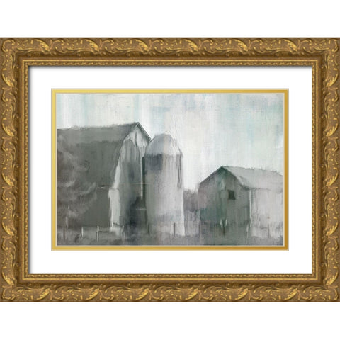 Hazy Farm Life Gold Ornate Wood Framed Art Print with Double Matting by Bailey, Ann