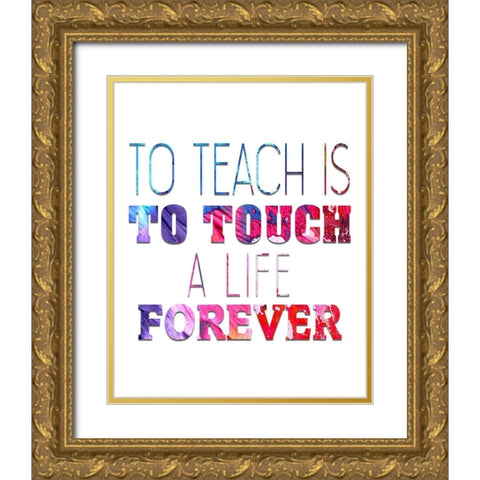 To Teach Gold Ornate Wood Framed Art Print with Double Matting by Bailey, Ann