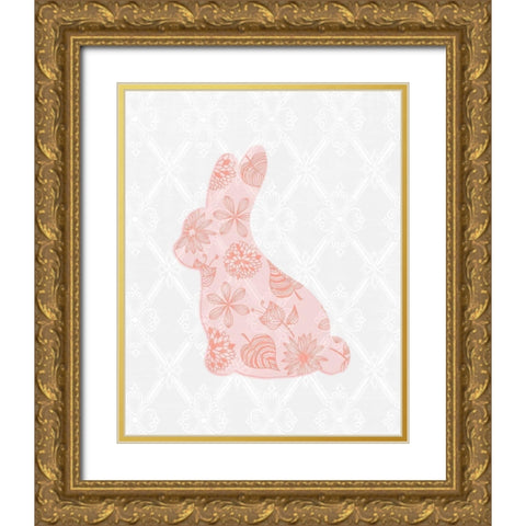 Bunny 2 Gold Ornate Wood Framed Art Print with Double Matting by Bailey, Ann
