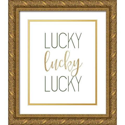 Lucky 2 Gold Ornate Wood Framed Art Print with Double Matting by Bailey, Ann