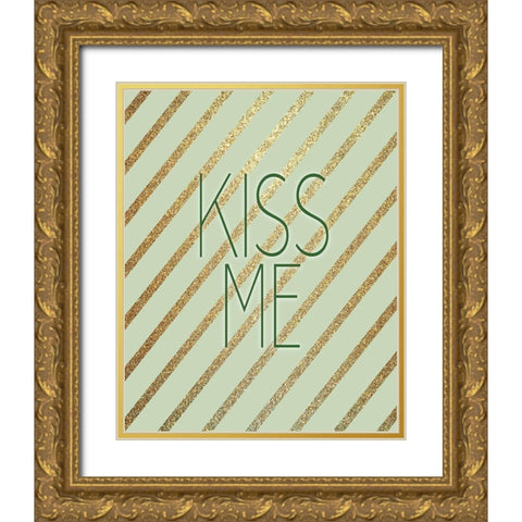 Lucky 3 Gold Ornate Wood Framed Art Print with Double Matting by Bailey, Ann