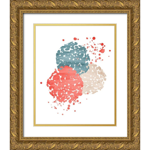 Coral Pom Pom 2 Gold Ornate Wood Framed Art Print with Double Matting by Bailey, Ann