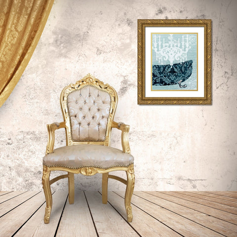 Chandelier 1 Gold Ornate Wood Framed Art Print with Double Matting by Bailey, Ann