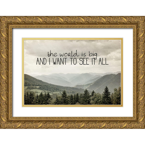 I Want to See 3 Gold Ornate Wood Framed Art Print with Double Matting by Bailey, Ann
