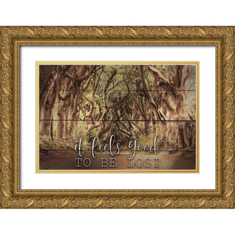 It Feels Good Gold Ornate Wood Framed Art Print with Double Matting by Bailey, Ann