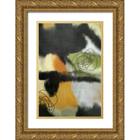 Motion Gold Ornate Wood Framed Art Print with Double Matting by Bailey, Ann