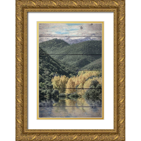 Let The Adventure Gold Ornate Wood Framed Art Print with Double Matting by Bailey, Ann