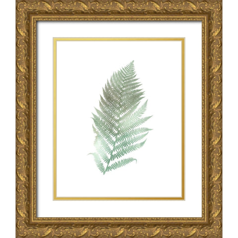 Watercolor Fern 2 Gold Ornate Wood Framed Art Print with Double Matting by Bailey, Ann